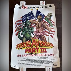 The Toxic Avenger Part Ill - Original One Sheet Movie Poster 1991 Troma 27"x39